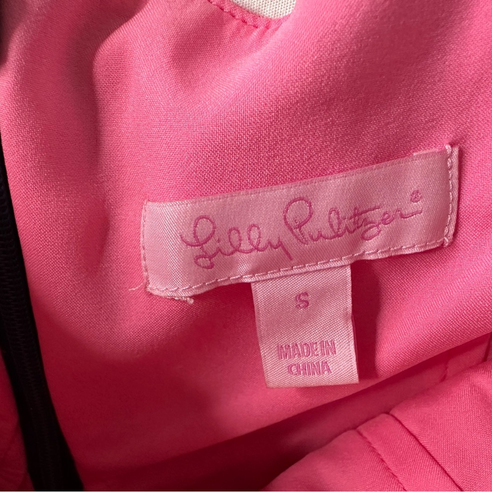 Lilly Pulitzer Strapless Colorblock Dress Pink & Navy Mini Size S - Picture 6 of 8